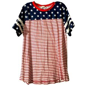 Red, White & Blue oversized blousy-T